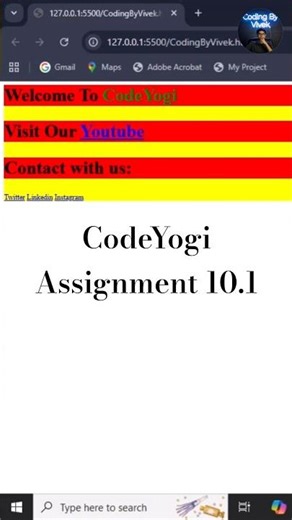 Assignment 10.1 - CodeYogi || HTML || CSS
