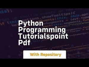 python programming tutorialspoint pdf