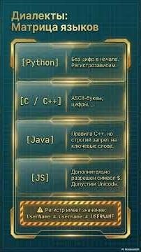 идентификаторы #программирование #python #iteducation #it #javascript