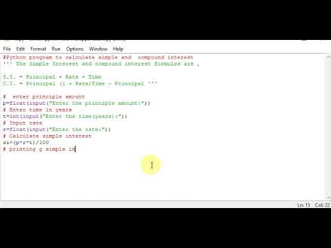 Python program to calculate simple and compound interest