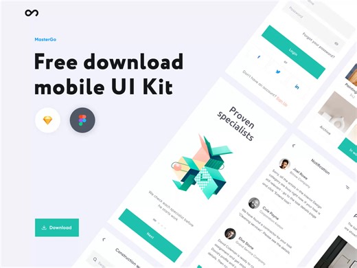 Free Mobile UI Kit - Outcrowd