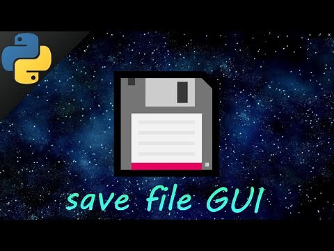 Python GUI save a file (filedialog) 💾