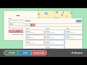 Build a Complete Responsive Task Management System | HTML & CSS & Javascript | 4 Hours Course