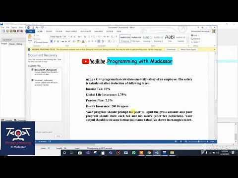 Besic C++ program that calculates monthly salary of an employee | Dev ++ | Taxes | Software program.