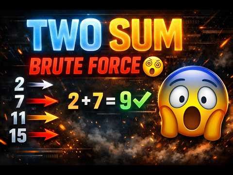 Two Sum Problem (Brute Force) | LeetCode #1 Easy | Step-by-Step Explanation + Code