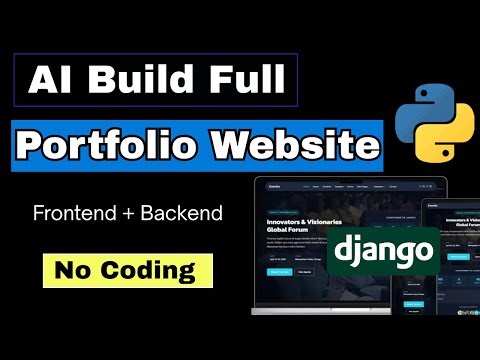 How I Build a Django Portfolio Website using AI For FREE | Frontend + Backend