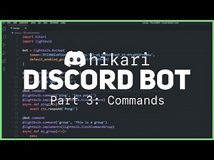 Making a Discord Bot in Python (Part 3: Commands)