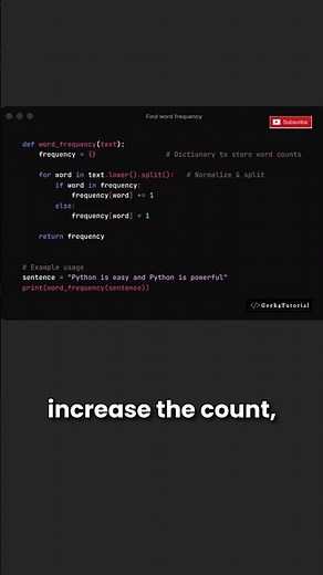 How to Count Word Frequency Using Python | Quick Python Tips | #shorts #python