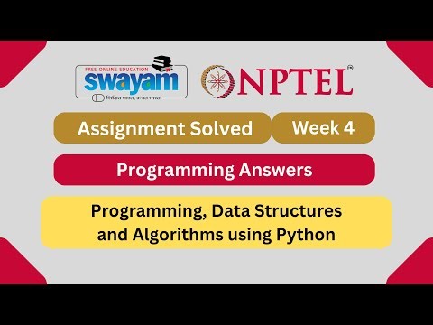 CODE || Programming, Data Structures And Algorithms Using Python Week 4 || NPTEL ANSWERS 2024 #nptel