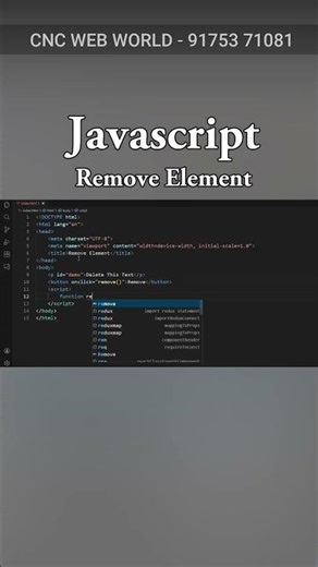 Javascript - Remove Element #frontendcourse #coding #computer