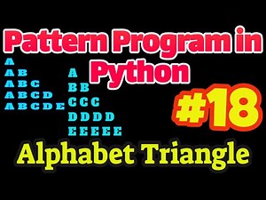 Pattern Program in Python #18: Alphabet Triangle