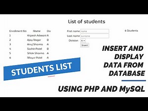 Insert data into database and display in HTML table using PHP and MYSQL | Learn With Fun
