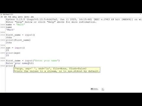 Python Class| Input function in python| Lecture 15