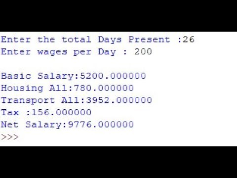Calculate Salary of Employee in Python