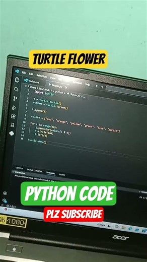Creating an Turtle Using Python Code | HTML | CSS | Don't Miss This | #tech #coding #python #shorts