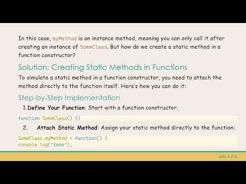 How to Create Static Methods in JavaScript Functions