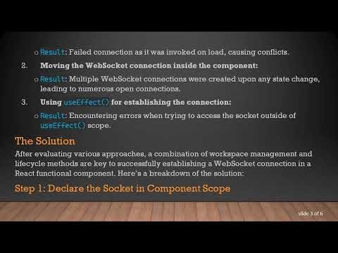 How to Properly Establish WebSocket Connections in React Functional Components