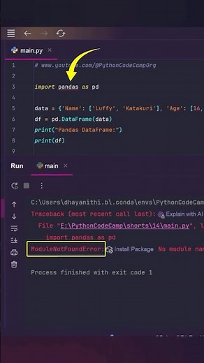 Python Shorts | How to install packages in python 🐍😀