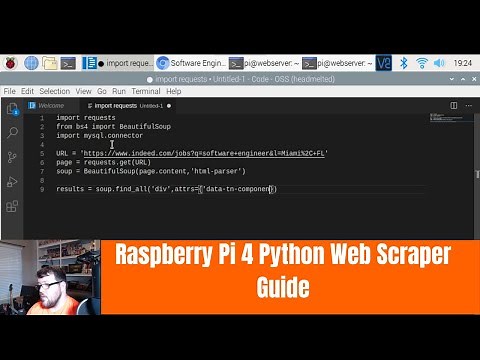 Raspberry Pi 4 Python Scraper Tutorial(2020)