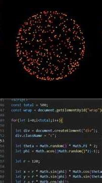 3D Particle Sphere Animation 🔥 | HTML CSS JavaScript (No Library)