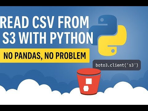 Read CSV from S3 with Python (No Pandas) | AWS Lambda Tutorial