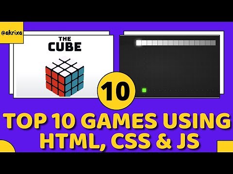 Top 10 Coding Games Using HTML CSS & JavaScript | Easiest Game Development For PC