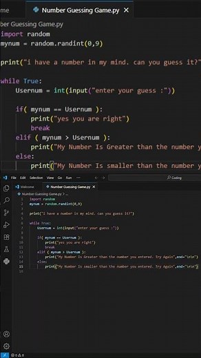 " I Made a NUMBER GUESS Game in Python! 🔥 | Beginner Python Project"