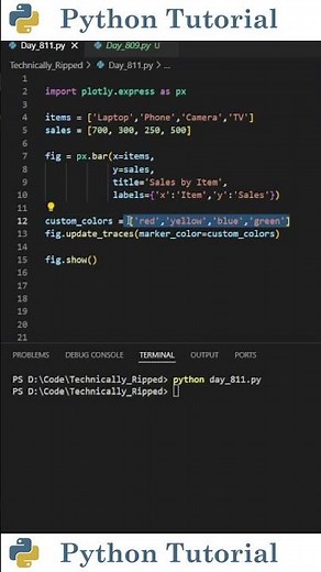 How to Change Bar Chart Colors in Plotly | Python Tutorial