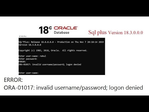 How to change Oracle Database 18c, sql plus username and password using cmd