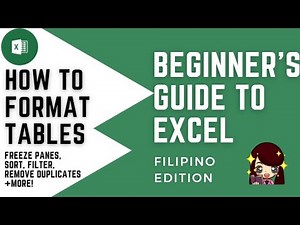 Beginner's Guide / Tutorial in Excel: How to Format Tables (Tagalog/Filipino)
