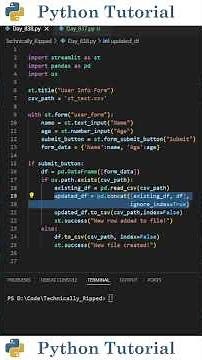 Save Streamlit Form Data Without Overwriting Existing CSV | Python Tutorial