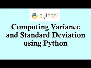 Statistics using Python programming | Calculating variance and standard deviation in Python