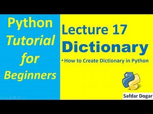 Dictionary in Python | Python Tutorial for Beginners