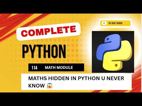 Math Module in Python | Basic to Advanced