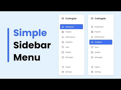 How to make Sidebar Menu in HTML CSS & JavaScript | Side Navigation Menu Bar