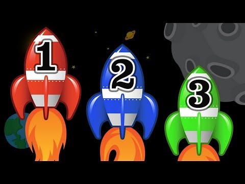 Number Counting Space Ships - Kids Learn to Count Numbers 1 to 10