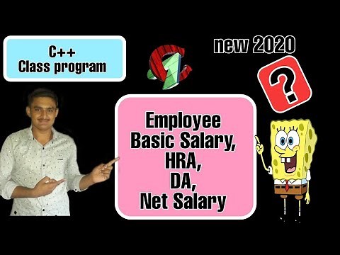 C++ class program || Calculate Employee Basic salary ,hra ,da,net salary