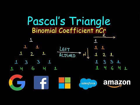 Calculate binomial coefficient nCr | Pascals Triangle