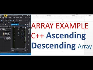 Ascending & Descending order Using Array - C++ Programming