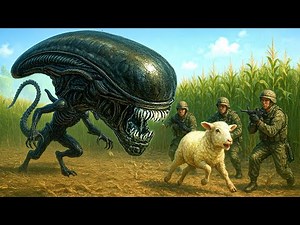 Unbelievable Rescue! Heroes Face Giant Alien to Save Trapped Sheep 👽🐑