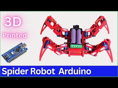 3D printed spider robot using Arduino