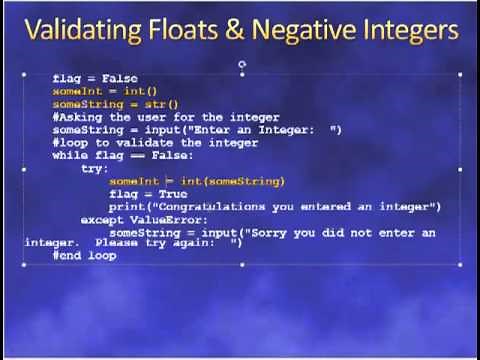 Input Validation in Python Lecture