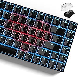 Womier Keycaps - Black Jelly Keycaps, Crystal Shine Through Custom Key caps Set 60% 75% 100% Percent, 130 Keys OEM Profile for 61/68/84/87/98/100 Cherry Gateron MX Mechanical (Black)