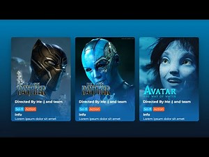 How to create a movie card slider in HTML and CSS - Tutorial