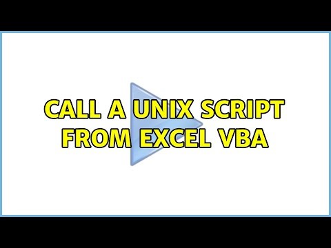 Call a Unix Script from Excel Vba (3 Solutions!!)