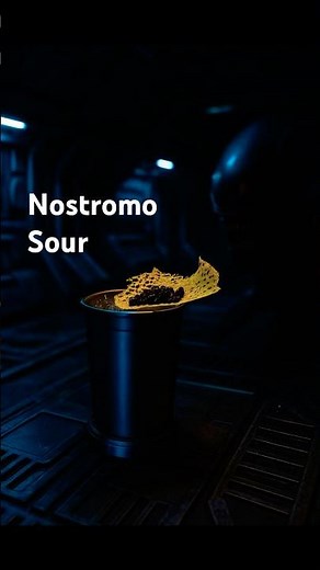 Nostromo Sour un cóctel basado en Alien #xenomorph #alien #halloween #cocktail