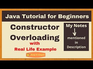 Constructor Overloading in Java | Java for Beginners