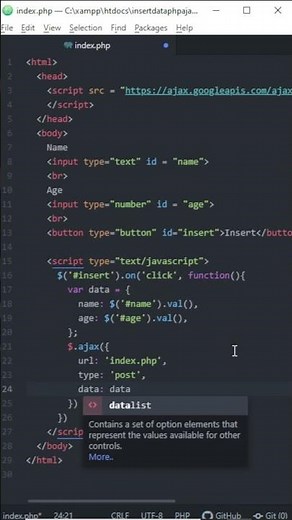 Insert Form Data Using jQuery Ajax In PHP MySQL