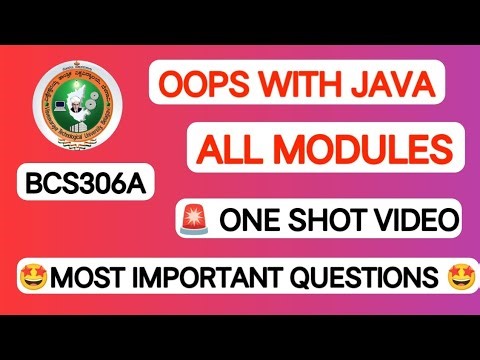 VTU 3rd Sem Java Important Problems & Solutions | All Modules One Shot | Exam Preparation 2026