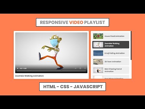 How To Make A Responsive Video Playlist Using HTML CSS & JavaScript